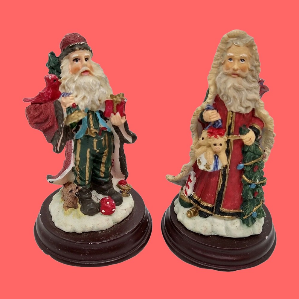 Christmas Santa K's Collection Gifts Tree Cardinal Figurines Home Decor Resin